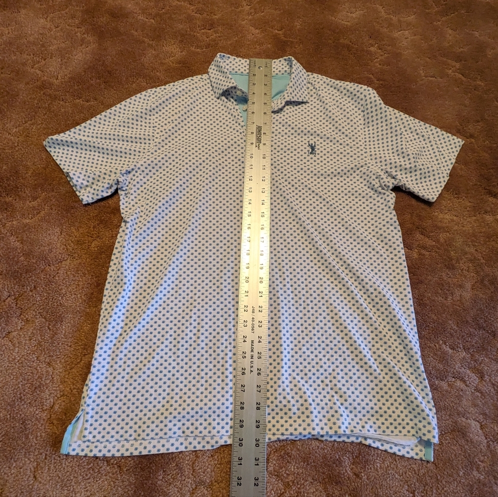 Johnnie O Golf Polo 1899 Blue Flowers Size M - Picture 4 of 8